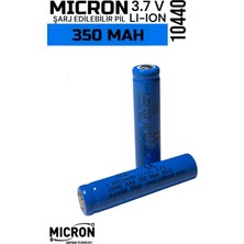 Micron 3.7 V (Volt) 350 Mah (Amper) 10440 Li-On Pil (1 Adet) Aaa Boy