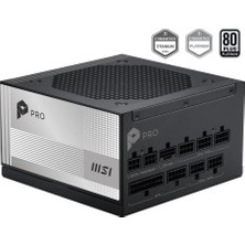 MSI Msı Psu Pro A1000PL Pcıe5 1000W 80+ Platınıum Atx 3.1 Pcıe 5.1 12V-2X6  Power Supply