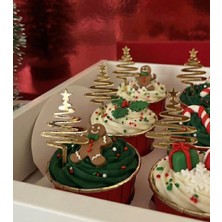 Ege Concept Life Çam Pasta Süsü Gold Cup Cake Boy - 4x3 cm