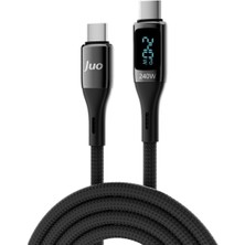 240W Dijital LED Ekranlı E-Mark Çipli Pd 3.1 USB Type-C To Type-C Hızlı Şarj ve Data Kablosu 2