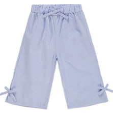 Civil Baby Fiyonk Detaylı Çizgi Empirme 6-18 Ay Pantolon - Pastel Mavi
