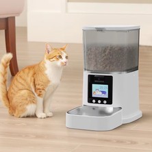 Daphnela Pet Kameralı Akıllı Otomatik Mama Kabı 5 Litrelik Video Özellikli Beyaz