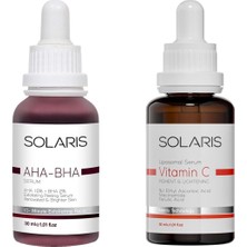 Cilt Tonu Eşitleyici Canlandırıcı Aha%10 + Bha%2 Serum 30 ml ve Leke Karşıtı C Vitamini Serum