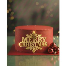 Ege Concept Life Merry Christmas Pleksi Pasta Süsü Gold - 10X8 cm