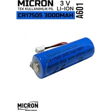Micron CR17505 3V 3000MAH A601 Soketli Tek Kullanımlık Lityum Pil