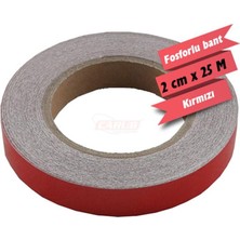 Solveks BR2405202 Fosfor Bant 2CMX25M Kırmızı Ithal Premium