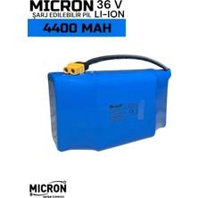 Micron 36V 4400 Mah Li-Ion Şarj Edilebilir Elektrikli Scooter Bataryası – XT60 Soketli Lityum Batarya