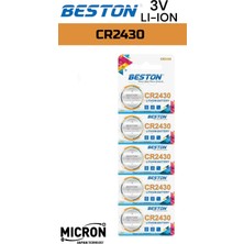Micron CR2430 3V Lityum Düğme Pil – Lithium Tek Kullanımlık Pil