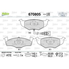 Valeo On Fren Balatasi-Kablolu- (Vw Polo 02-10 Skoda Fabia 00-10)
