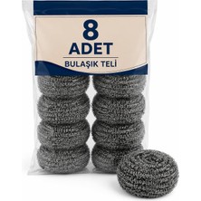 8 Adet Paslanmaz Çelik Tel Bulaşık Teli Poşetli