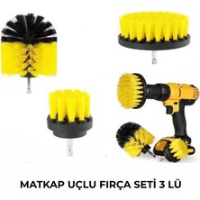 Viteksa Temizlik Fırçası Matkap Uçlu 3'lü Set