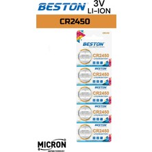 Micron CR2450 3V Lityum Düğme Pil – Lithium Tek Kullanımlık Pil