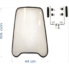 Motospartan SİPERLİK CAMI BÜYÜK BOY FİTİLLİ 55CM X 44CM X 3MM SCOOTER VE MOTO