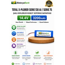 Bataryabank Tefal X-Plorer Serie 130 Aı / X-Plorer Serie 75 Uyumlu Robot Süpürge Bataryası 14.4V 3200MAH Li-Ion