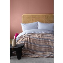Apricitas Home Tek Kişilik Lizbon Gri Yatak Örtülü Nevresimli Set
