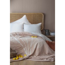 Apricitas Home Çift Kişilik June Bej Müslin Yatak Örtülü Nevresimli Pike Takımı