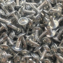 TUĞRA HIRDAVAT Rysb 3.9X25 mm 100 Adet Beyaz Pul Başlı Matkap Uçlu Vida Otomatik Vida