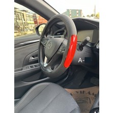 Solveks FXF-903-A23 Direksiyon Kılıfı Poşetli Geçme 38CM Fosforlu Tutmalı Kırmızı Ithal Premium