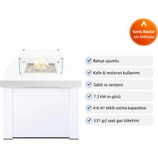 Aygaz Lhotse 817 GB Lpg'li Dış Mekan Isıtıcı - Cam Boncuklu - Beyaz