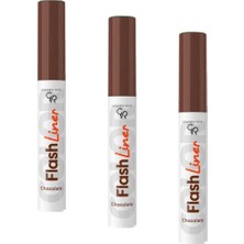 Colored Eyeliner - 111 Chocolate - Renkli Likit Eyeliner 3 Paketi