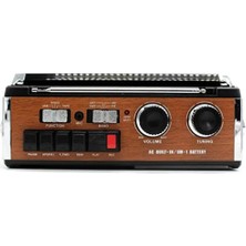 Faroxtech Retro Kasetçalar Radyo – Bluetooth, Usb/sd Kart, Aux, 4 Bantlı Fm/am/sw Radyo, Mikrofon Girişli Taşınabilir Nostaljik Müzik Çalar