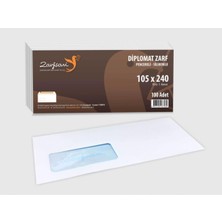 Zarfsan Diplomat Zarf Pencereli 10,5X24 90 Gram 1.hamur 100 Adet