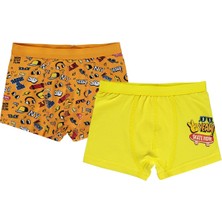 Civil Boys Civil Erkek Çocuk Funny Erkek Çocuk 2'li Boxer | Likralı Süprem | Okul Kreş ve Günlük Kullanım