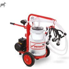 Tamam Ecomini İkili Keçi Süt Sağma Makinesi (Alüminyum Güğüm-Kauçuk Memelik) (Kuru Pompa)