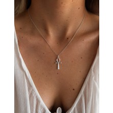 Sirius Jewelry 925 Ayar Gümüş Ankh Kolye