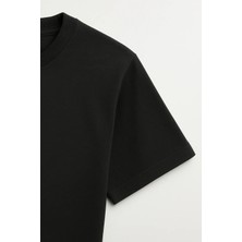 Shain Baskılı Unisex Siyah Tişört T-Shirt