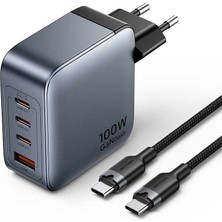 Vention Dash (Tz-Fet) 100W Gan 5.0 4-Portlu Hızlı Şarj Cihazı (3xusb-C + 1xusb-A)