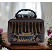 Everton RT-772 Solar Güneş Panelli Fenerli Nostaljik Bluetooth Hoparlör Fm/am/sw 3 Bant Şarjlı Radyo USB Tf