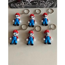 Pulvento Mario Figürlü 3D Baskı Anahtarlık 1 Adet Figür Anahtarlık