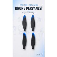 Dimute Shop 4 Adet 5.5cm x 1.5cm C19S / C13S/ JS22 Uyumlu Drone Pervanesi