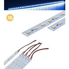 Burul Alüminyum Çubuk Bar LED Mavi Işık 100 cm 12V 5 Adet