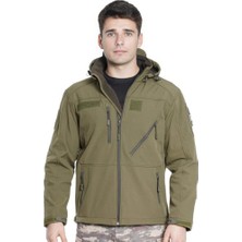 Single Sword Çapraz Cepli Askeri Tactical Softshell Polar Mont - Beden: S | Renk: Haki