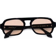 Siera Eyewear Siera Icon C001-802 Siyah Çerçeve Kahverengi Cam Unisex Güneş Gözlüğü