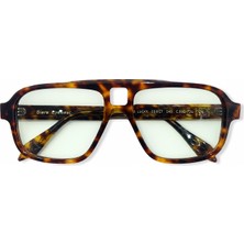 Siera Eyewear Siera Lucky C002-731 Havana Çerçeve Açık Yeşil Cam Unisex Güneş Gözlüğü