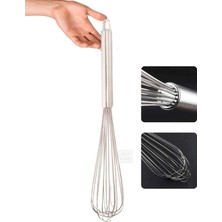 Jet's Home Sos Çırpma Teli Paslanmaz Yumurta Çırpıcı Çikolata Çırpıcı Krema Çırpıcı Çelik Saplı 40 cm