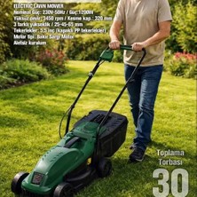 ASR674 Profesyonel Elektrikli Çim Biçme Makinesi 30 Litre Hazneli Yüksek Performanslı Çim Biçme