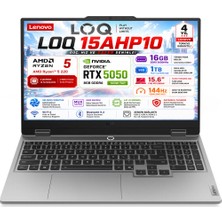 Lenovo Loq 15AHP10 Amd Ryzen 5 220 16GB 1tb SSD Rtx 5050 8gb (100W) 15.6" Fhd IPS Panel 144Hz Windows 11 Pro Taşınabilir Bilgisayar 83JG009TTR