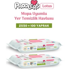 Paddlers Easy Clean Lotus Çiçeği Kokulu Mopa Uyumlu Yer Temizlik Havlusu 2X50 100 Yaprak