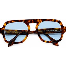 Siera Eyewear Siera Aura C002-241 Havana Çerçeve Mavi Cam Unisex Güneş Gözlüğü