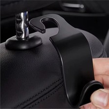 Depo Garaj 4\'lü Oto Araç Arka Koltuk Kafalığı Askılık Pratik Tasarım Eşya Askısı