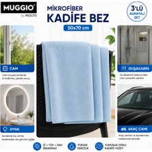 Muggio By Molto 50X70 Mikrofiber Kadife Bez 3'lü Set | Oto Kurulama Bezi, Oto Yıkama Bezi, Yüksek Emicilik,