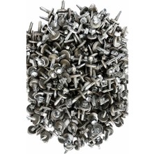 Erçelik 450 Adet 5,5X25 mm Trapez Çatı Vidası Matkap Uçlu Vida Saç Vidası Akıllı Vida Pullu Vida