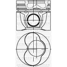 YENMAK Piston+Segman Komple-Std(3.sil)(Vw Polo 00-05 Seat Ibiza 02-05 Skoda Fabia 00-08)Amf