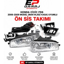 Honda Civic Fd6 2006-2009 Model (Makyajsız Kasa) Uyumlu Ön Sis Farı Takımı (Tesisat Dahil)