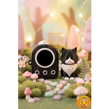 Babun Oyuncak Çantalı Kedi Çanta Charm Bag Charm & Anahtarlık Sevimli Hayvan Oyuncak - Trend Çanta Süsü