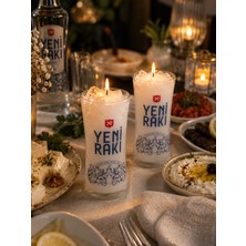 Düşler Tasarım Evi Yeni Rakı Kadeh Mum – Sofralarınıza Işık Katan Şık Tasarım